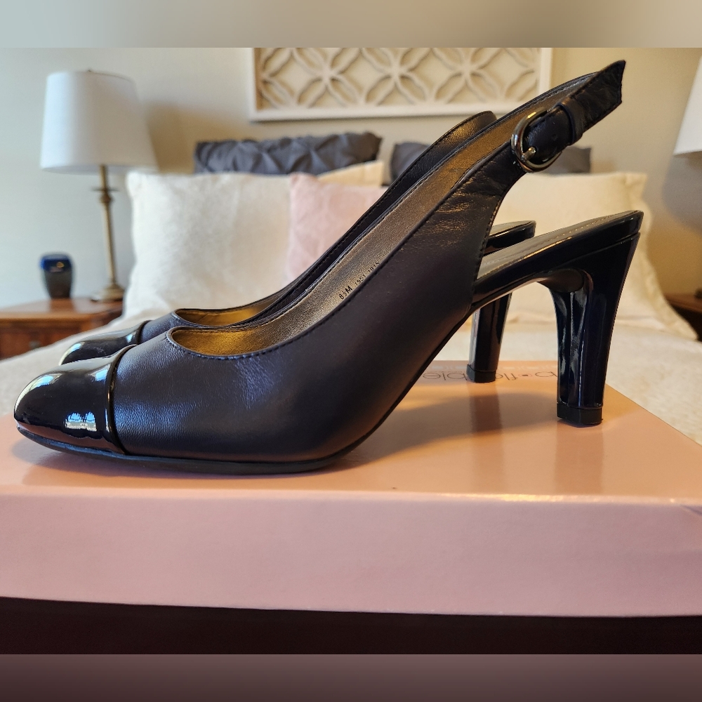 Bandolino Navy Slingback Heels